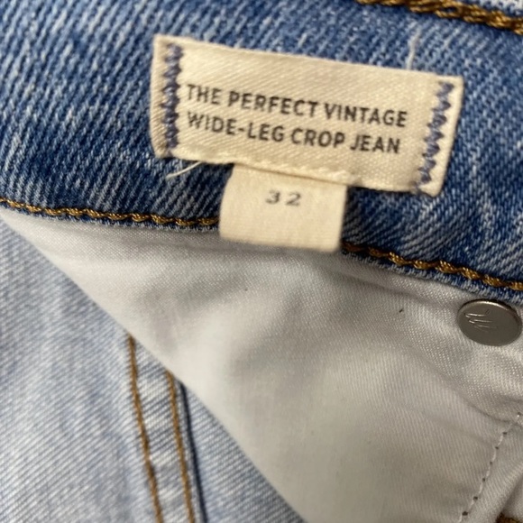 Madewell - Women's The Perfect Vintage Wide-Leg Crop Jean Size 32 Raw Hem NWOT - Picture 6 of 9